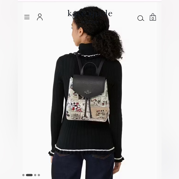 NWT Disney X Kate Spade New York Minnie Mouse Flap Backpack - Picture 2 of 7